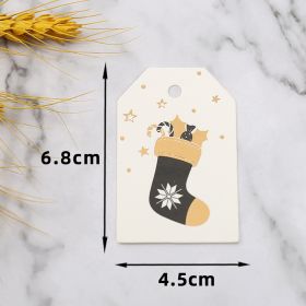 Bronzing Tag White Decorative Small Hangtag Christmas Stockings Card