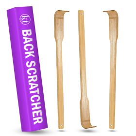 3 PCS Natural Bamboo Back Scratcher Long Reach Pick Itch Relief Tool Portable US