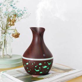 Creative Vase New Humidifier Mini Desktop Animal (Option: Dark wood grain-USB)