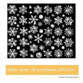 Glitter Decorative Wall Stickers Christmas Stickers (Option: Snowflake 08)