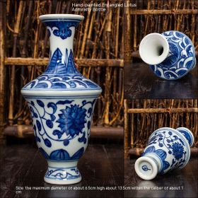 Jingdezhen Ceramic Small Vase Hydroponic Antique Shelf Ornament Hand-painted Blue And White Porcelain Bottle Souvenirs (Option: Style10)