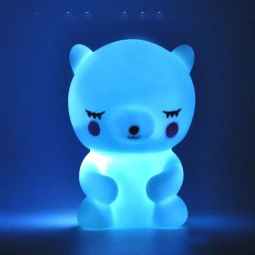 Luminous Toys, Children's Room LED Lights, Bedside Lamp Decorations, Enamel New Creative Gifts (Option: Little Bear Blue)