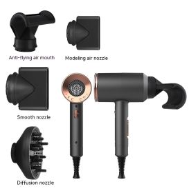 Household High-power Anion Hair Dryer (Option: Gray-European Standard)