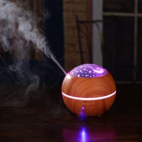 Mini Home Wood Grain Aroma Diffuser Humidifier (Option: Light wood grain-EU)