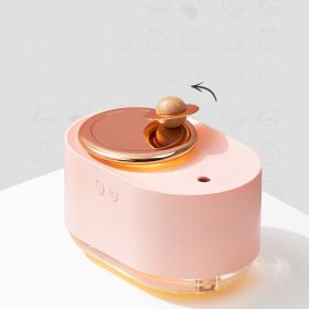 Rotating Planet Humidifier Car Mute Spray Humidification USB Charging Water Replenishment Cute Night Light (Option: Pink-USB)