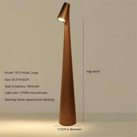 Table Lamp Bedroom Bedside Lamp Creative Living Room Study Lamp Top Touch Dimming Atmosphere Desktop Decoration Lamp (Option: Khaki-Large-1800MA)