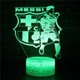 Led Small Night Lamp Football Player Colorful Touch Ambience Light (Option: Crack Base Colorful Touch-ZB 420)