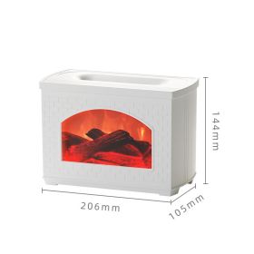 Simulated Flame Light Effect Humidifier For Home Use (Option: White-USB)