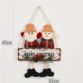 Fashion Christmas Decoration Door Hanging (Option: Old Man Snowman Door Hanging)