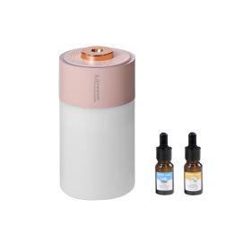 Colorful Aromatic Cup Humidifier Air Purification (Option: Pink-Humidifier and 1essential oil-USB)