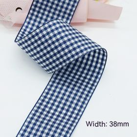 Solid Color Scottish Plaid Ribbon Hand-made DIY Clothing Ornament Bouquet Gift Packaging (Option: A065 Plaid Ribbon 9mm-A065-9mm25 Code Volume)