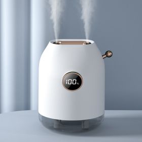 Double Nozzle Large Fog Volume Humidifier Home Office Mute Atomizer (Option: White-USB)