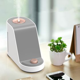 Wireless Charging Humidifier Bedroom Office Desktop (Option: White grey english-USB)