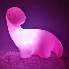 Luminous Toys, Children's Room LED Lights, Bedside Lamp Decorations, Enamel New Creative Gifts (Option: Tanystropheus pink)