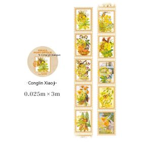 Gilding And Paper Adhesive Tape Small Postal Service Journal Decorative Stickers (Option: Jungle Collection)