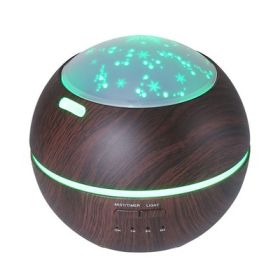 Mini Home Wood Grain Aroma Diffuser Humidifier (Option: Dark wood grain-US)