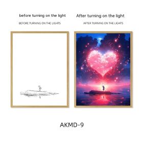 Couple Watch Fireworks Healing Lighting Painting Small Night Lamp Pendulum Painting (Option: AKMD9-Small Size Style 4)