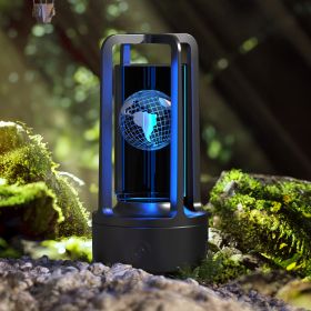 Creative 2 In 1 Audio Acrylic Crystal Lamp And Bluetooth Speaker Valentine's Day Gift Touch Night Lamp (Option: Black-Crystal-Earth)