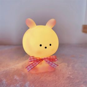 Cartoon Luminous Night Market Stall Led Small Night Lamp Christmas Gift (Option: Big Head Rabbit Pink Pink)