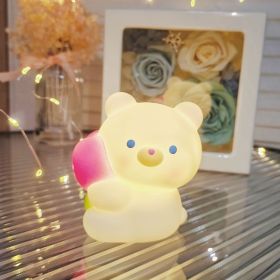 Cartoon Luminous Night Market Stall Led Small Night Lamp Christmas Gift (Option: Tulip Bear)