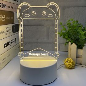 3d Small Night Lamp Desktop Luminous Note Board (Option: Dog's Paw Blank Board-Remote Control 16 Colors)