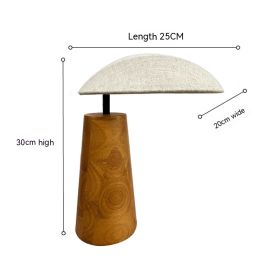 Household Silent Style Table Lamp Simple (Option: Wood Grain Style-220V US)