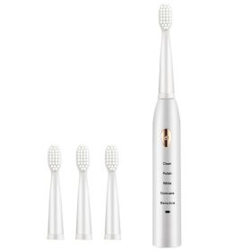 Soft-bristle Toothbrush Oral Irrigator Rechargeable Automatic Ultrasonic Wave (Option: Platinum)