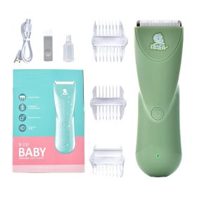 Ultra-quiet Hair Clipper For Babies And Children (Color: Green)