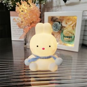 Cartoon Luminous Night Market Stall Led Small Night Lamp Christmas Gift (Option: Kktu Blue Scarf)